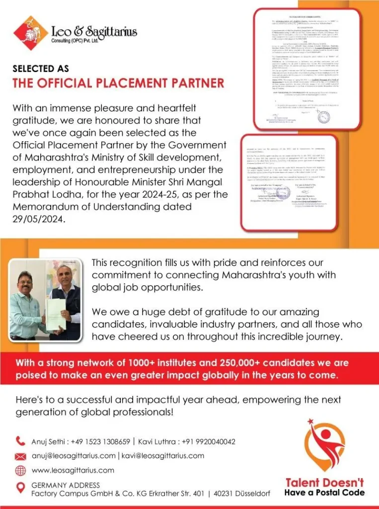 Official Placement Partner for Maharashtra’s Ministry of Skill Development!